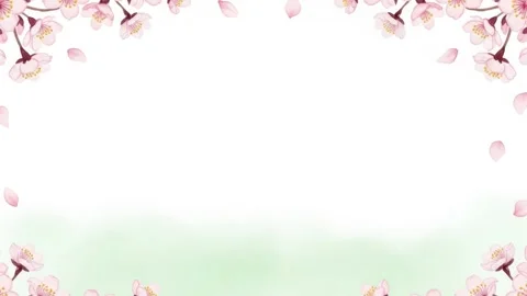 Hello Spring Floral Background with Copy Space and Welcome Greeting 4K Stock Footage 332262459