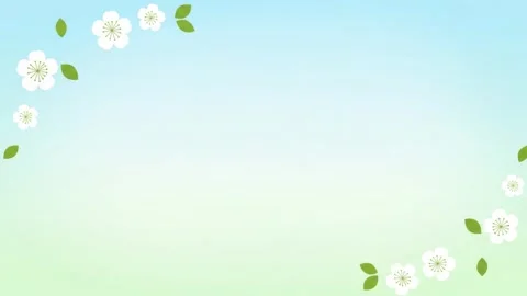 Hello Spring Floral Background with Copy Space and Welcome Greeting 4K Stock Footage 332262473