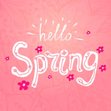 Hello spring Stock Illustration