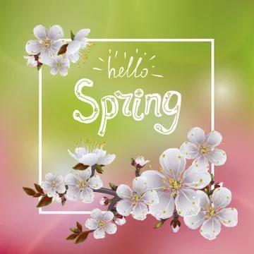 Hello spring Stock Illustration