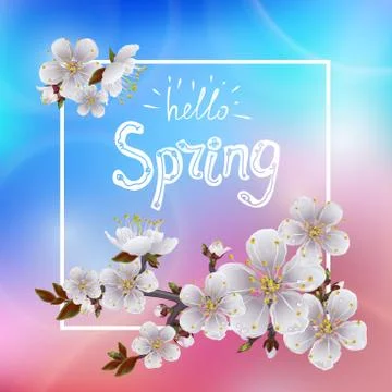 Hello spring Stock Illustration