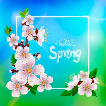 Hello spring Stock Illustration