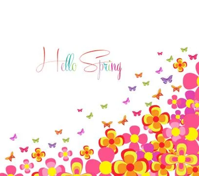 Hello Spring Stock Illustration