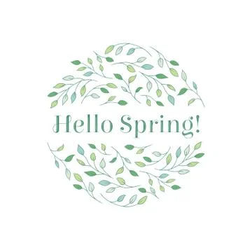 Hello spring Illustrazione stock