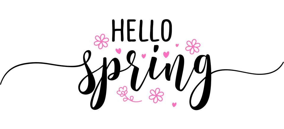 Hello Spring Stock Illustration
