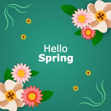 Hello spring illustration AD289 Stock Illustration