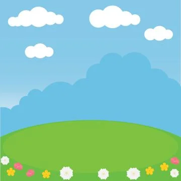 Hello spring landscape Stock Illustration