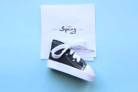 Hello spring lettering Stock Photos