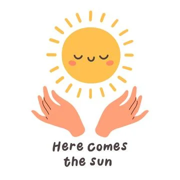Hello spring quotes. Floral springtime hand drawn prints design. Positive Stock Illustration