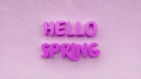 Hello Spring text inscription, springtime holiday concept Stock Footage 166228409