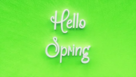 Hello Spring text inscription, springtime holiday concept Stock Footage 166994093