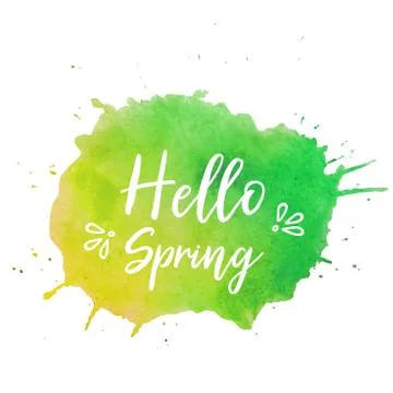 Hello spring text plate vector. Hello spring text plate vector, background for Stock Illustration