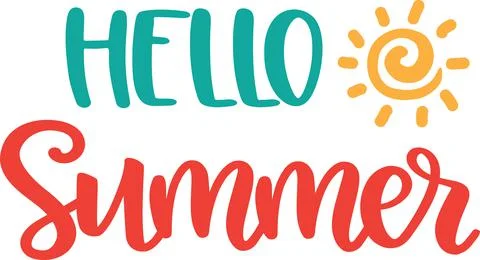 Hello Summer 2, Beach, Summer Holiday, Vector Illustration File Stock Illustration