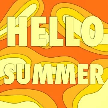 HELLO SUMMER abstract background, holiday concept Stock Illustration