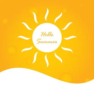 Hello summer abstract background Stock Illustration