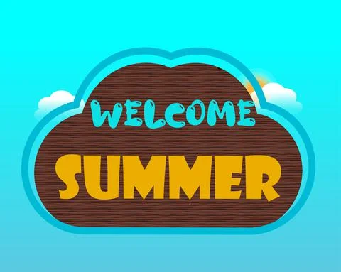 Hello summer  abstract vector design Stock Illustration
