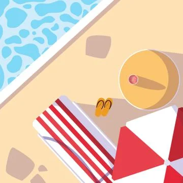Hello summer and vacation design Stock-Illustration