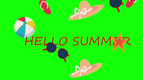 Hello Summer Animated Text Motion Graphic Stock-Footage 335428767