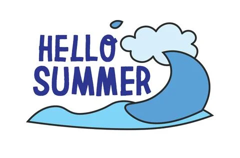 Hello Summer Background design Stock Illustration