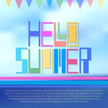 Hello Summer background Stock Illustration