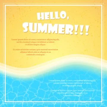 Hello summer background Stock Illustration