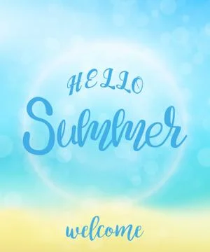 Hello Summer background. Ilustração Stock
