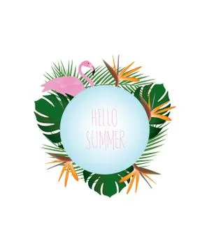 Hello summer background Stock Illustration