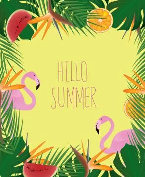 Hello summer background Stock Illustration