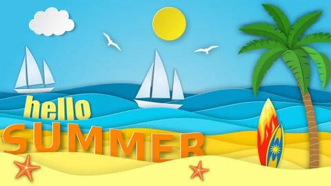 Hello, summer background Stock-Illustration
