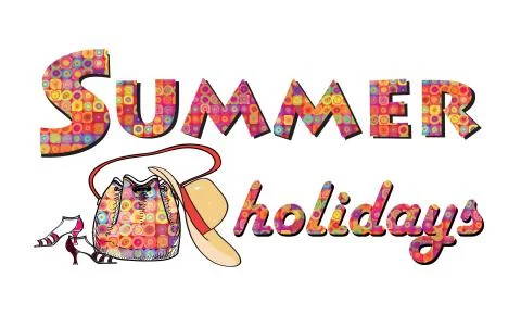 Hello summer background. Summer holidays cover with sun and ray beams. Hell.. Stock Illustration