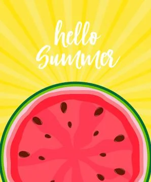 Hello Summer Background. Vector Illustration Stock Illustration