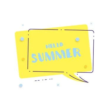 Hello Summer banner. Vector illustration. Stock Illustration