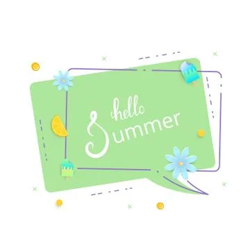 Hello Summer banner. Vector illustration. Stock Illustration
