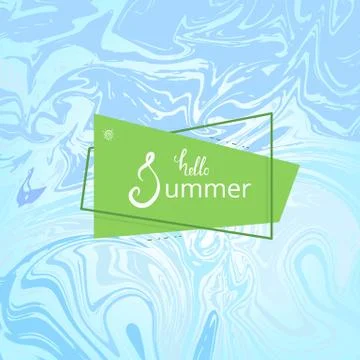 Hello Summer banner. Vector illustration. Stock Illustration