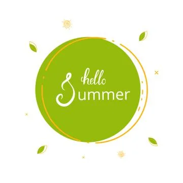 Hello Summer banner. Vector illustration. Stock Illustration