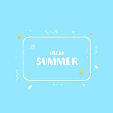Hello Summer banner. Vector illustration. Stock Illustration