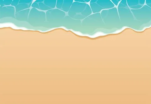 Hello summer beach top view travel and vacation background. Use for banner .. Stock Illustration