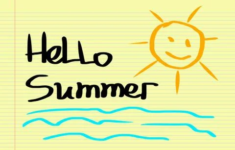 Hello Summer Concept Stock Illustration