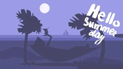 Hello Summer Concept Stock Illustration