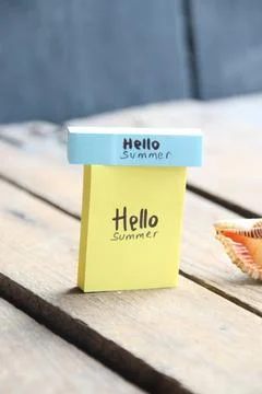 Hello summer creative concept. Stock Photos