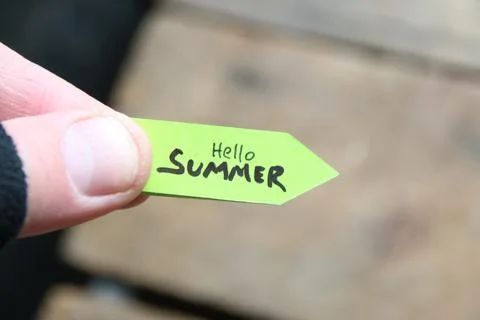 Hello summer creative concept. Stock Photos