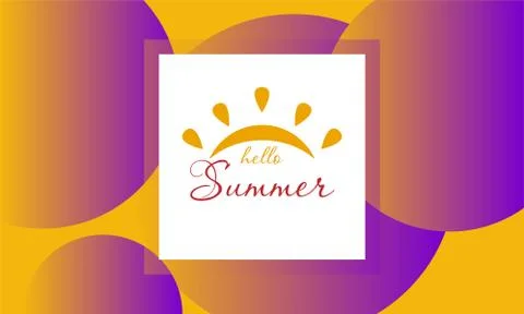 Hello Summer. Creative graphic vector lettering illustration. Retro Illustrazione stock