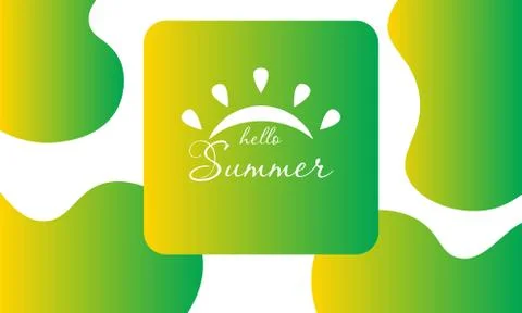 Hello Summer. Creative graphic vector lettering illustration. Retro Stock Illustration