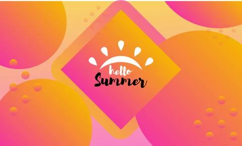 Hello Summer. Creative graphic vector lettering illustration. Retro Stock Illustration