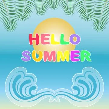 Hello Summer Stock Illustration