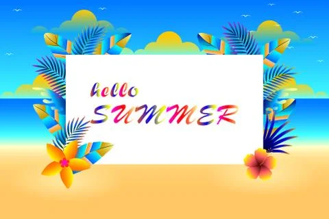 Hello summer Illustrazione stock