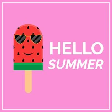Hello Summer Stock Illustration