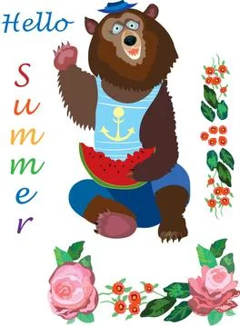 Hello summer Ilustración de archivo