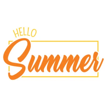 Hello summer label Stock Illustration