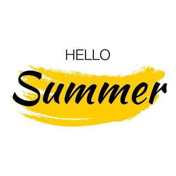 Hello summer letter logo template. Stock Illustration